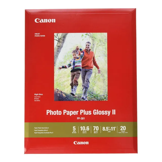 Papel Fotografico Canon Plus Glossyii 8.5x11 20hojas Pp-301