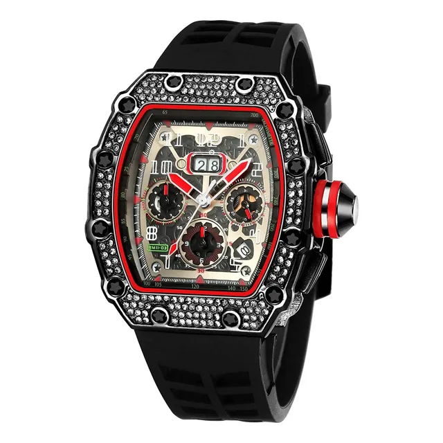 Fanmis Relojes De Cronografo De Diamante Estilo De Jjqpb