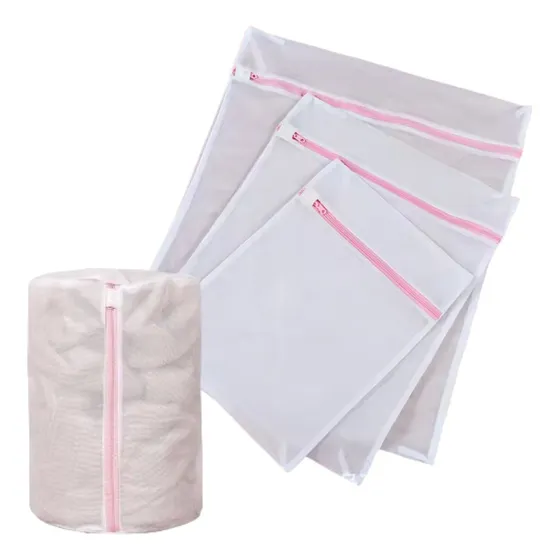 Kit X4 Bolsa Malla Para Lavadora Bolsa Lavar Ropa Delicada