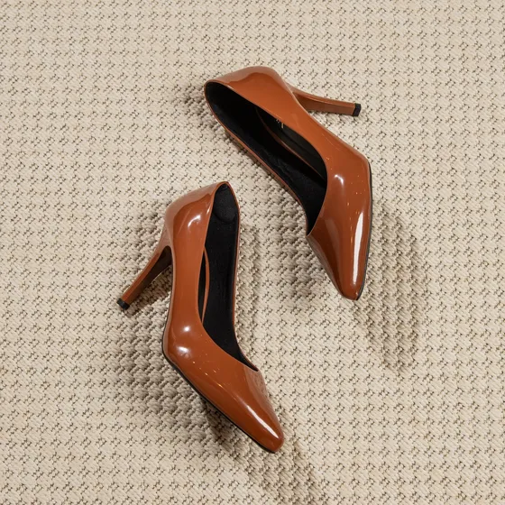 Scarpin Verniz Salto Alto Fino Conforto Clássicos