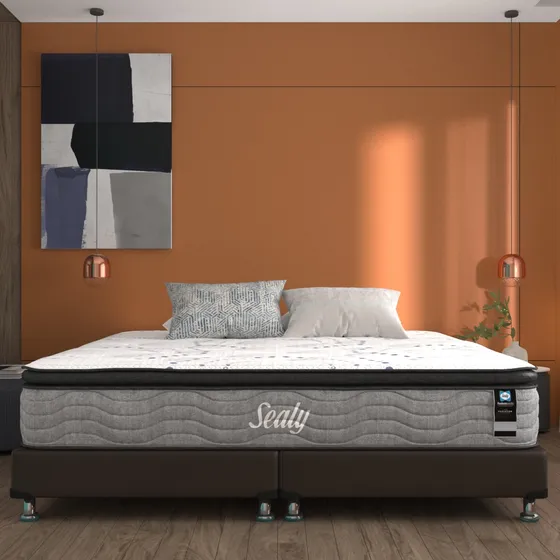 Colchón Sealy King Size Posturepedic Linea Evolution Hipoalergénico/soporte Lumbar/antibacterial