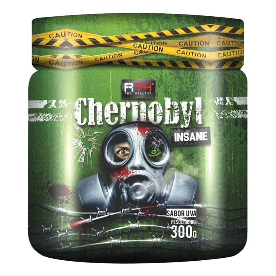 Chernobyl Insane Pré-treino 300g R74 Sabor Morango