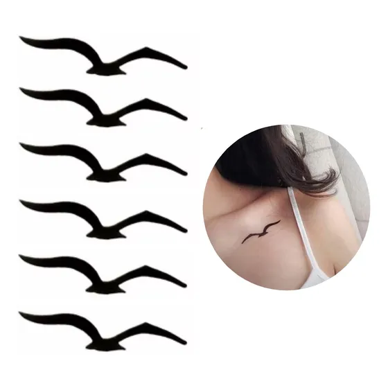 Tatuagem Temporária Delicada Cartela Dedos Rosto Mãos