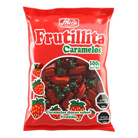 Caramelo Fruna frutillita frutilla con azúcar 100 u