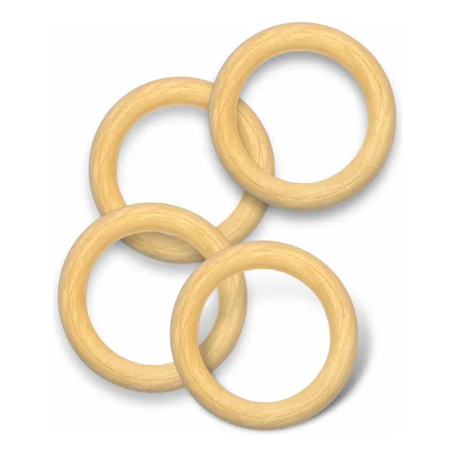 Argollas De Madera 10 Cms. (100x15mm) - 4 Unidades