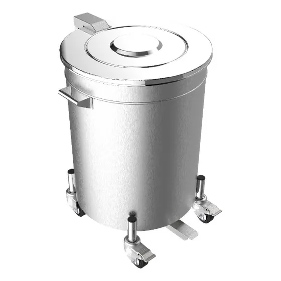 Lixeira Em Aço Inox 100 Litros - Com Pedal Cor Cinza