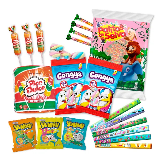 Combo De Golosinas Cumpleaños Sin Tacc-  004 - 40 Chicos
