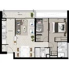 2 dormitorios  |  2 baños