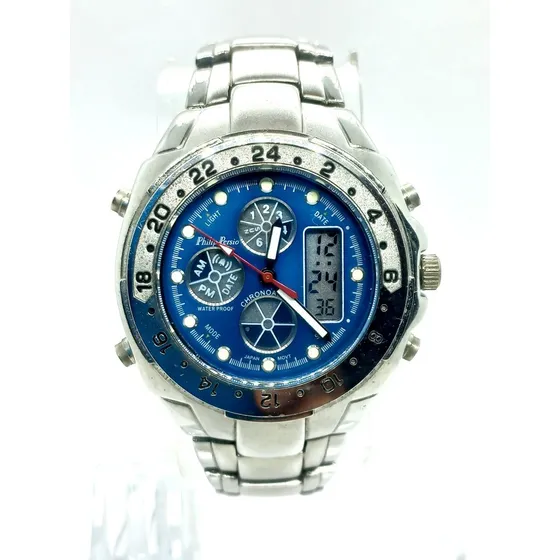 Reloj Philip Persio Análogo/digital Crono Fecha Alarma Luz