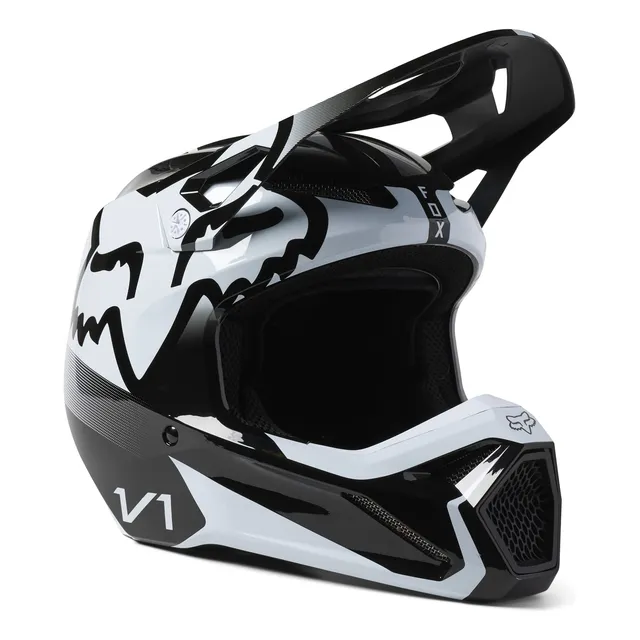 Casco De Motocross Fox Racing V1 Leed White Youth Small