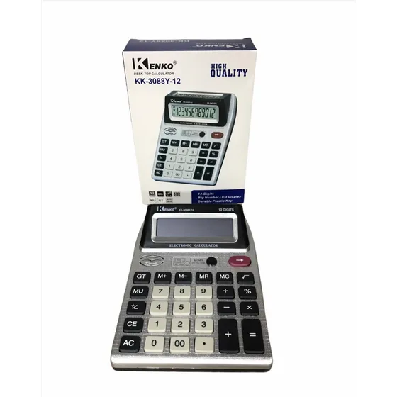 Calculadora De Mesa 12 Dígitos Kenko Kk-3088y-12+ Obsequio