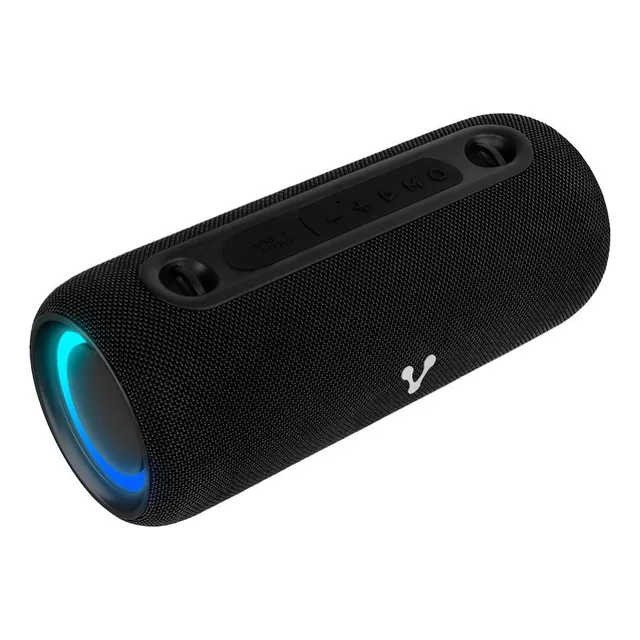 Bocina Bluetooth Vorago BSP-430 con Iluminación LED Conectividad TWS Resistente al Agua IPX5 13W de Potencia Hasta 7 Horas de Reproducción con correa para transporte ideal para Exterior y Viajes
