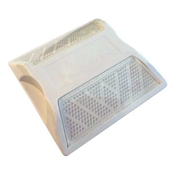 Tacha Qrubber 10*10*2cm Doble Reflectivo - Blanco