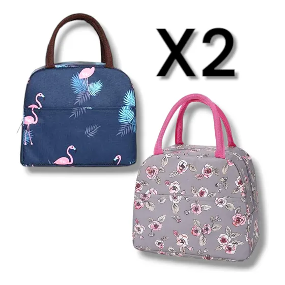 Lonchera Bolso Vianda Térmico Impermeable Comida Color Azul