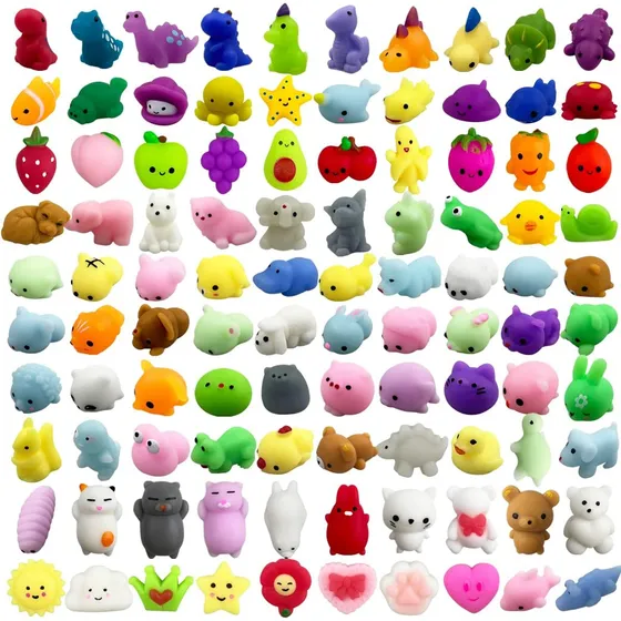 Paquete De 100 Mochi Squishy Kawaii Para Alivio De Estrés