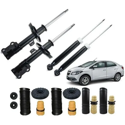 4 Amortecedor+ Kit Suspensão Prisma 2013 2014 2015 2016 2017