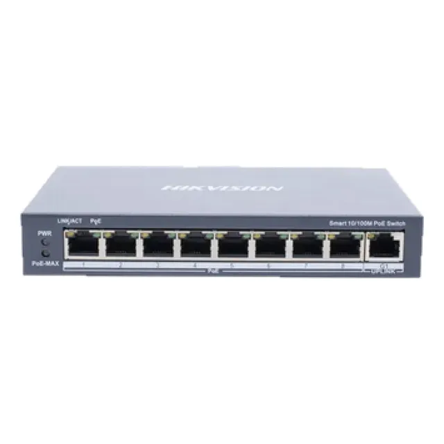 Switch Hikvision Monitoreable 8 Puertos Poe+ Ds-3e1309p-ei