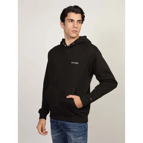 Sudadera Negra Con Capucha Y Logo De Tommy Hilfiger Hombre
