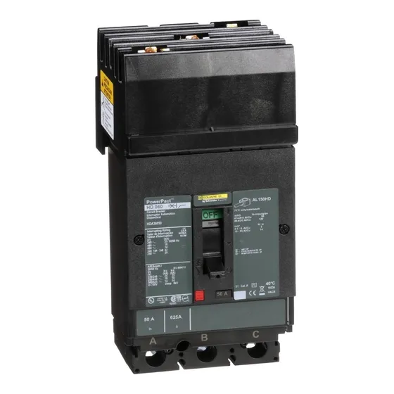 Interruptor Termomagnético Hda 3p 50a Schneider Hda36050