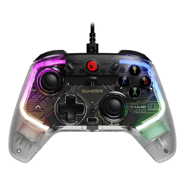 Gamesir T4 Kaleid Controlador De Pc Con Cable Transparente Color Gris