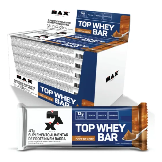 Barrinha Top Whey Bar Performance Cx 12 Uni - Max Titanium