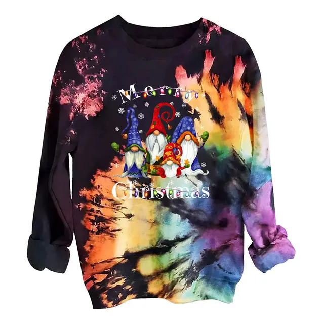 Sudadera Navidad Para Mujer Camisa Grafica Sueter Feo Largo