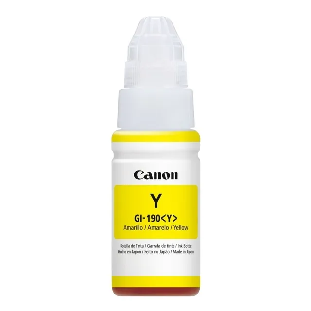 Botella De Tinta Para Impresora Canon Gi - 190 Y Amarillo