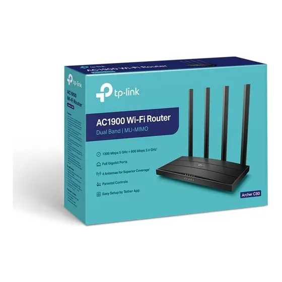 Router Wifi Tplink Doble Banda Ac1900 Archer C80 Gigabit