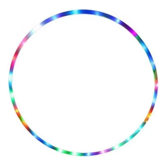 F Hula Hoop Led Totalmente Recarregável E Dobrável - 24 Luze