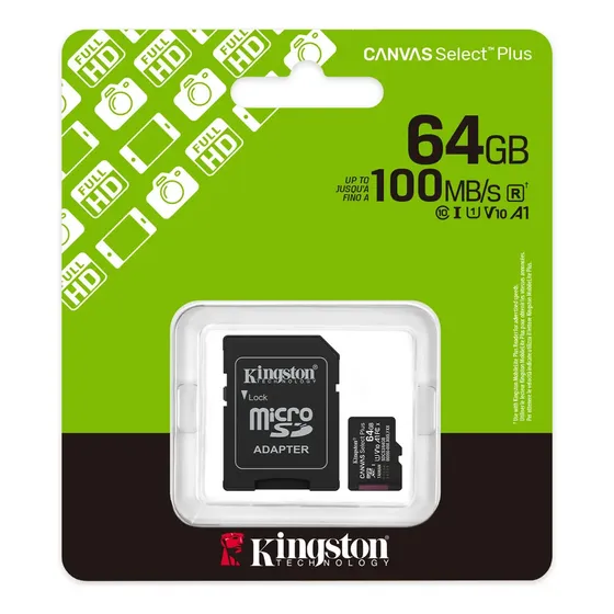 Tarjeta De Memoria Micro Sd Kingston Canvas Select Plus 64gb | Cuotas sin interés