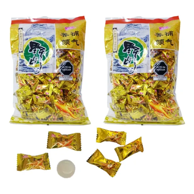 Pack 2u Caramelos Duro De Gingseng Sabor Mentol 2u Ren Shen