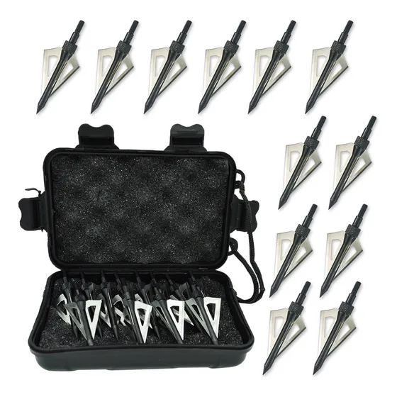 12 Puntas Navaja Para Flechas De Arco Profesional Deportivo