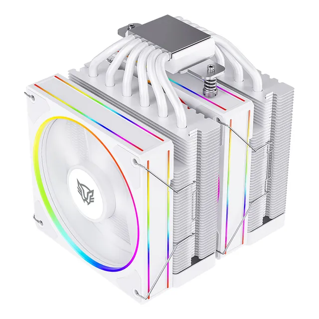 Enfriamiento De Aire Heliux Pro Hex70 Rgb 6 Pipas Tdp 270 W Led Blanco