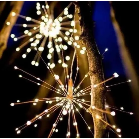 Luces Microled 400luces Hadas Fuego Artificial Pilas Navidad