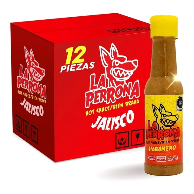 Caja Salsa La Perrona Habanero 150ml