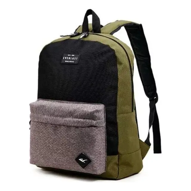 Mochila 17 Espalda Porta Notebook Escolar   Everlast - 21746 Verde Musgo Lisa