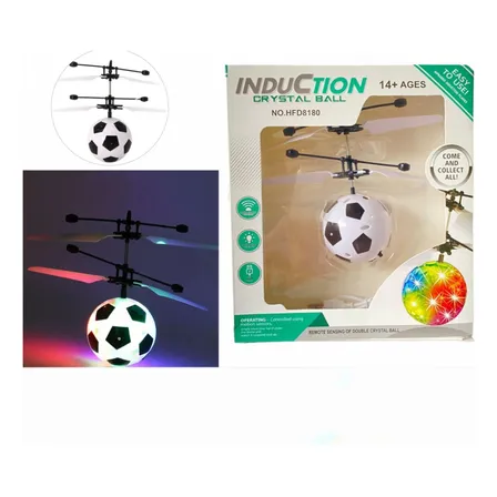 Mini Drone Esfera Voladora Pelota De Futbol Bola Disco Luces
