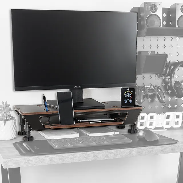 Eleva Monitor Regulable Pc-notebook Con Porta Celu-estante