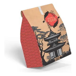 100 Sacos Kraft Extra Grande Oriental Temaki Sushi 35x30x18 100 Sacos Kraft Extra Grande Oriental Temaki Sushi 35x30x18