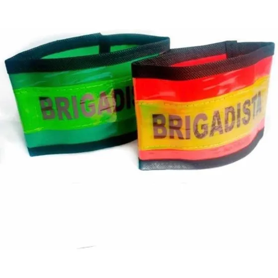 Brazalete Brigadista Reflectivo Reglamentario Naranja, Verde