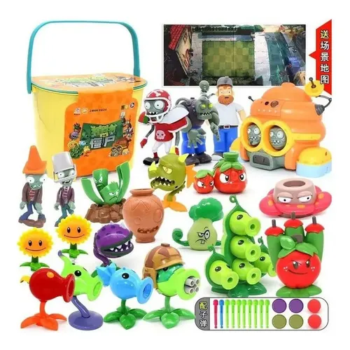 Conjunto Autêntico De Zombie Plants Vs Zombies Sem Caixaf