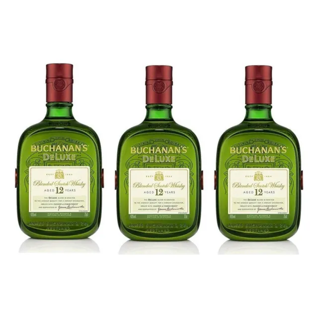 Paquete De 3 Whisky Buchanans Blend 12 Años 750 Ml