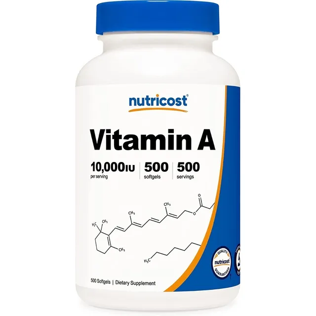 Nutricost Vitamin A 10,000 Iu 500 Softgel