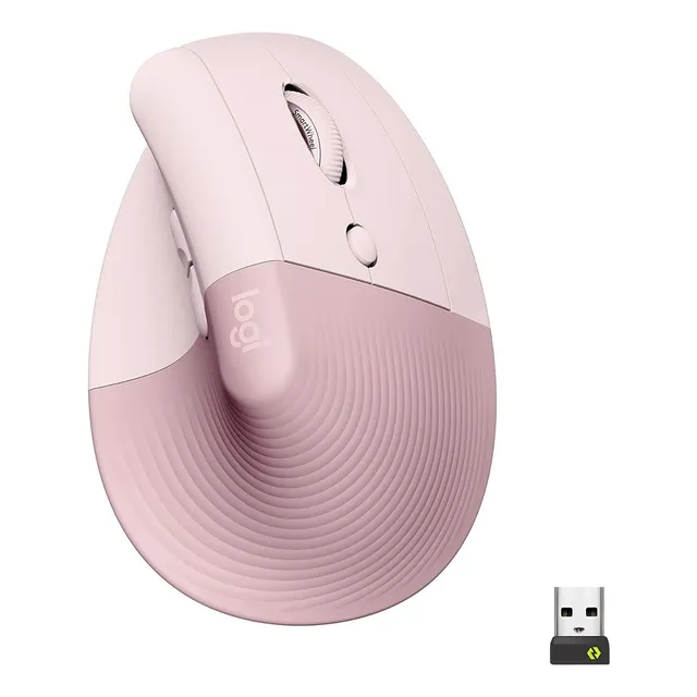Mouse Ergonómico Inalambrico Vertical Logitech Lift Rosado