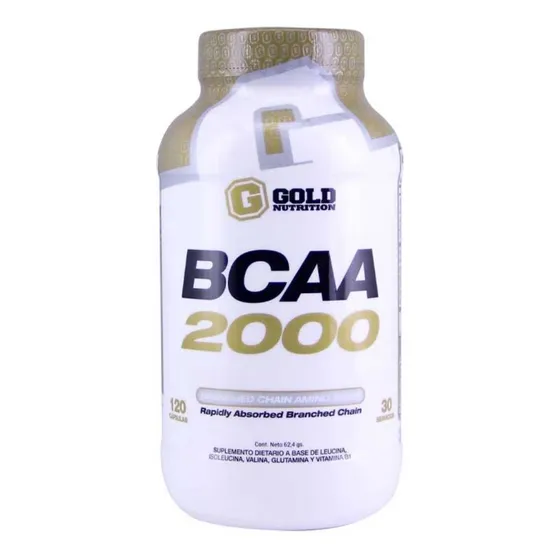 Bcaa 2000. 120 Capsulas Amino Gold Nutrition. Outlet