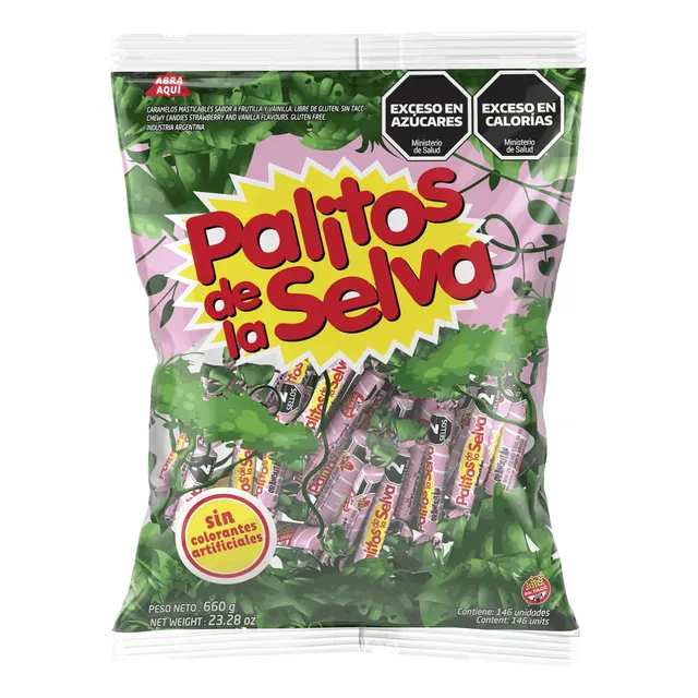 Caramelos Palitos De La Selva Masticables Sin Tacc