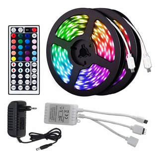 Tira De Led Rgb Luz 10 Metros Multicolor Control Remoto Tira De Led Rgb Luz 10 Metros Multicolor Control Remoto