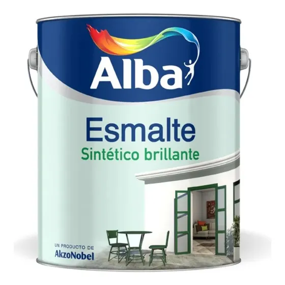 Esmalte Sintetico Standard Blanco Brillante 1lts - Alba Blanco Brillante