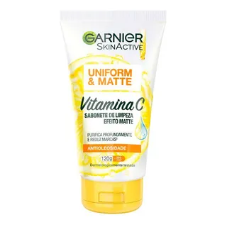 Sabonete De Limpeza Efeito Matte Facial Garnier Uniform & Matte Vitamina C Antioleosidade 120gr Sabonete De Limpeza Efeito Matte Facial Garnier Uniform & Matte Vitamina C Antioleosidade 120gr