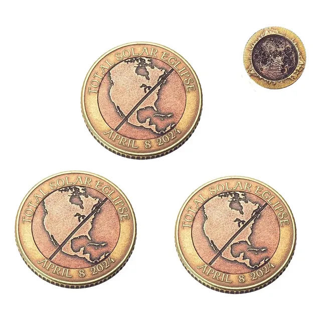 1 2024 Moneda Conmemorativa Del Eclipse Solar Total